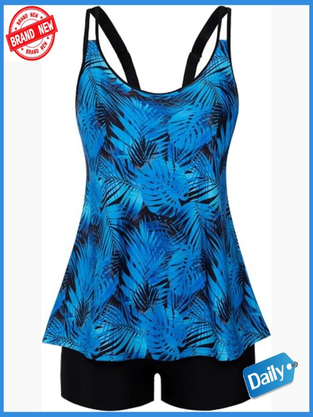 Flow Tum Ctrl Tankini 2Pc Swimsuit Set Womens Boy Shorts Bathing Suit